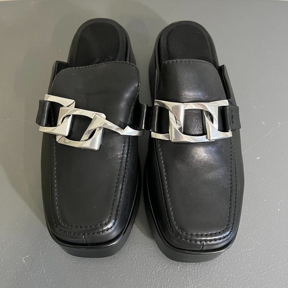 RAG & BONE‎ Logan Platform Mule in Black (39.5) - Picture 3 of 12